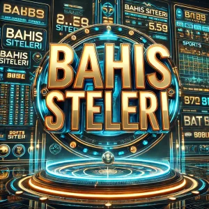 Bahis Siteleri" yazılı, modern ve fütüristik tasarımda, canlı bahis oranları ve dijital spor bahis arayüzü içeren şık bir görsel.
